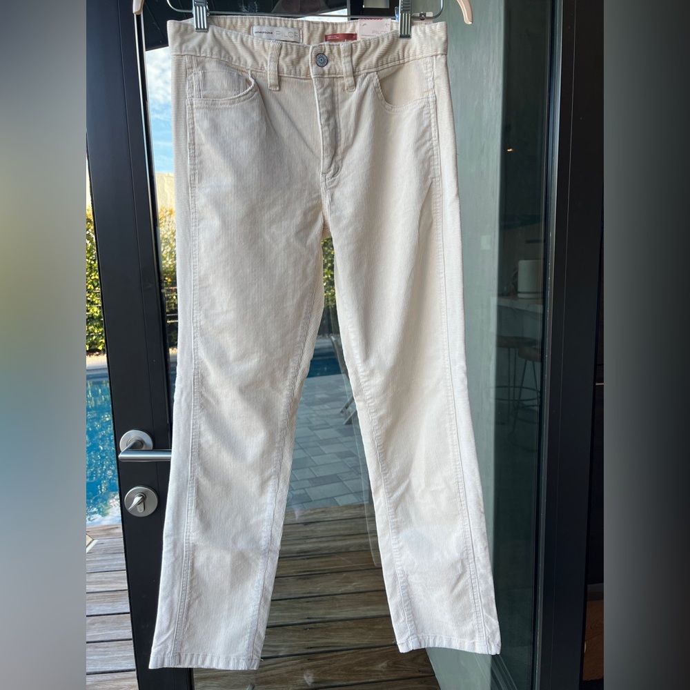 Pilcro | The Slim Boyfriend Corduroy Jeans | NWT Cream 27 - Picture 4 of 16